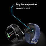 QS16Pro 1.69-Inch Health Monitoring Waterproof Smart Watch, Supports Body Temperature Detection, White, Pink, Blue, Black, Silver Gray, Green, Black Steel, Thick Black Steel