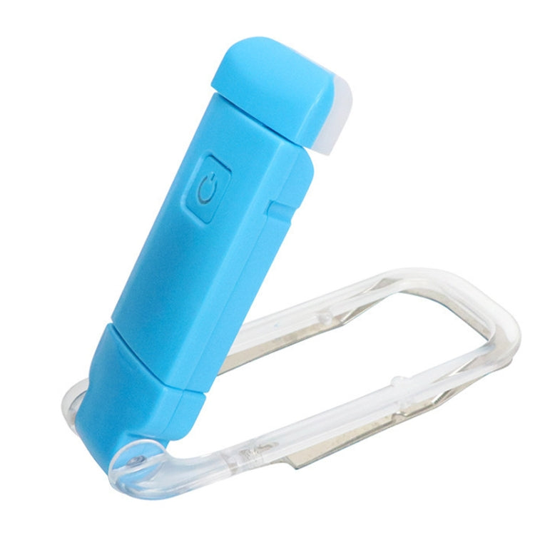 USB Charging LED Dimmable Portable Bookmark Light Blue