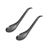 2 PCS 304 Stainless Steel Small Caviar Colander Molecular Cooking Spoon, True Color, Golden, Rose Gold, Colored, Black