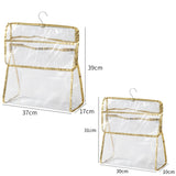 Home Wall Mounted Transparent Underwear Storage Bag, Golden Edge (Small), Golden Edge (Large), Silver Edge (Small)