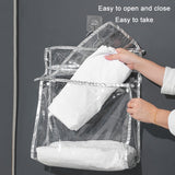 Home Wall Mounted Transparent Underwear Storage Bag, Golden Edge (Small), Golden Edge (Large), Silver Edge (Small)