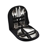 Stainless Steel Portable Cutlery Set Western Steak Knife Fork Spoon Set,Color:, Black and Silver, Black Gold, Black Rose Gold, Blue Silver, Blue Gold, Blue Rose Gold, Red Silver, Red Gold, Red Rose Gold