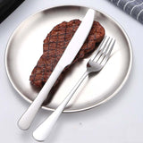 Stainless Steel Portable Cutlery Set Western Steak Knife Fork Spoon Set,Color:, Black and Silver, Black Gold, Black Rose Gold, Blue Silver, Blue Gold, Blue Rose Gold, Red Silver, Red Gold, Red Rose Gold