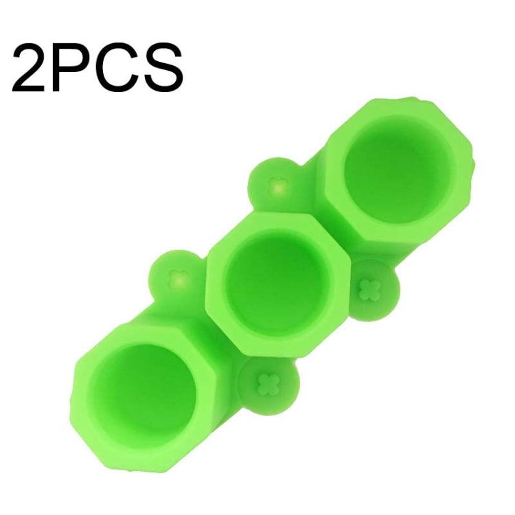 2 PCS 3 Grid Silicone Diamond Ice Tray Succulent Flower Pot Mold DIY Plaster Mold, Ink Green, Blue, Green Green