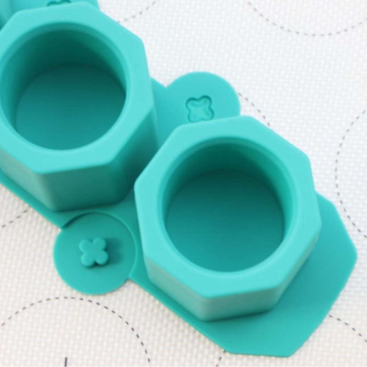 2 PCS 3 Grid Silicone Diamond Ice Tray Succulent Flower Pot Mold DIY Plaster Mold, Ink Green, Blue, Green