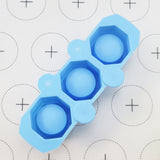 2 PCS 3 Grid Silicone Diamond Ice Tray Succulent Flower Pot Mold DIY Plaster Mold, Ink Green, Blue, Green