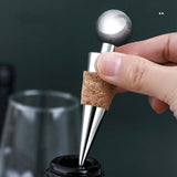 2 PCS Metal Cork Red Wine Stoppers Synthetic Wood Wine Corks, Metal Cork Wine Corks