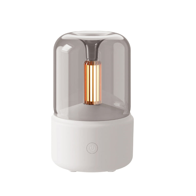 120ML Simulated Candlelight Aroma Diffuser USB Home Atmosphere Night Light Humidifier, DQ702 (Black), DQ702 (Beige), DQ702 (Pink) DQ702 (Beige) Beige