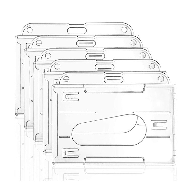 Transparent Frosted ID Card Holder Badge, Horizontal Type PS, Horizontal Type PC
