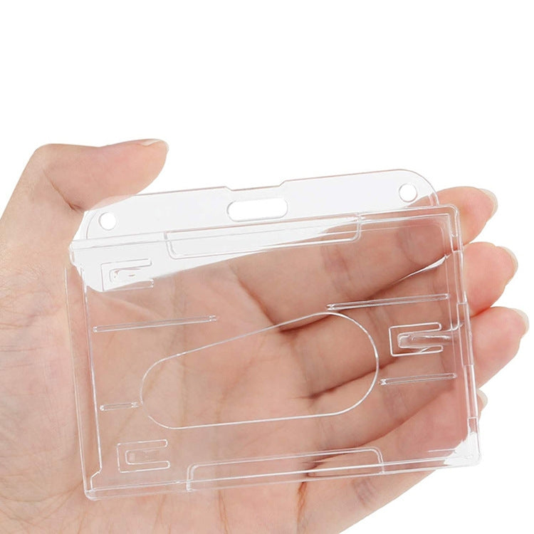 Transparent Frosted ID Card Holder Badge, Horizontal Type PS, Horizontal Type PC