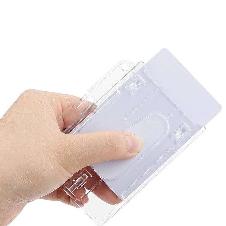 Transparent Frosted ID Card Holder Badge, Horizontal Type PS, Horizontal Type PC