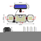 Solar Human Body Sensor Light LED Outdoor Waterproof Garden Light, Style:, Split 226LED