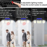 Solar Human Body Sensor Light LED Outdoor Waterproof Garden Light, Style:, Split 226LED, All In One 226LED