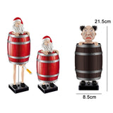 Wooden Barrels Automatic Ejection Cigarette Cases Spoof Toys, Strange Uncle, Santa Claus