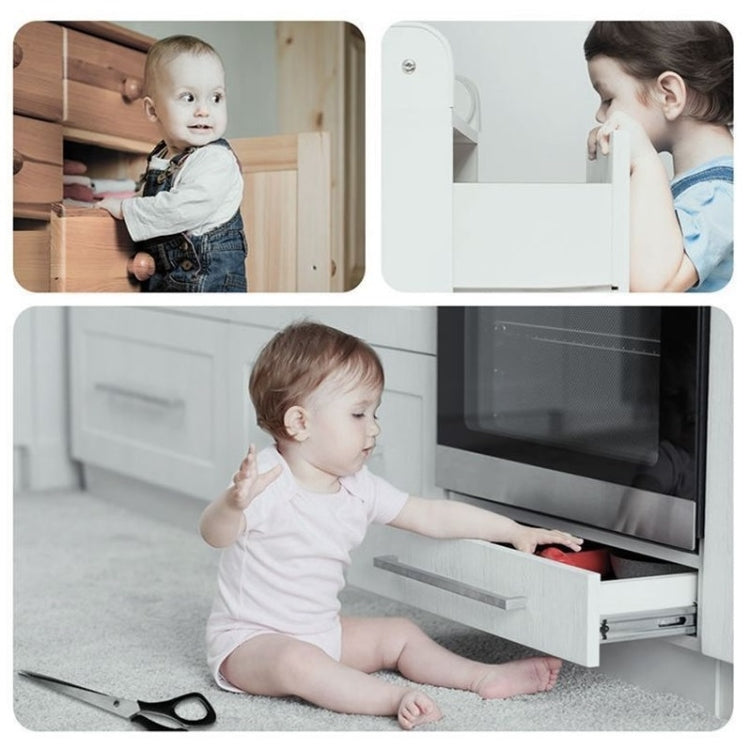 10 PCS Child Safety Lock Baby Anti-pinch Hand Protection Lock, Right Angle