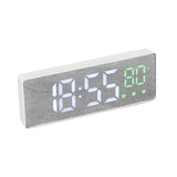0715 Voice-activated LED Mute Date Temperature Display Electronic Clock, Black Surface Blue Light, Black Surface Green Light, Black Surface Red Light, White Shell Blue Light, White Shell Green Light, White Shell Red Light, Black Shell Blue Light       ... White Shell Green Light