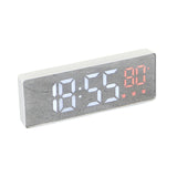 0715 Voice-activated LED Mute Date Temperature Display Electronic Clock, Black Surface Blue Light, Black Surface Green Light, Black Surface Red Light, White Shell Blue Light, White Shell Green Light, White Shell Red Light, Black Shell Blue Light       ... White Shell Red Light