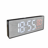 0715 Voice-activated LED Mute Date Temperature Display Electronic Clock, Black Surface Blue Light, Black Surface Green Light, Black Surface Red Light, White Shell Blue Light, White Shell Green Light, White Shell Red Light, Black Shell Blue Light       ... Black Shell Red Light