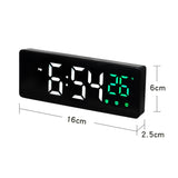 0715 Voice-activated LED Mute Date Temperature Display Electronic Clock, Black Surface Blue Light, Black Surface Green Light, Black Surface Red Light, White Shell Blue Light, White Shell Green Light, White Shell Red Light, Black Shell Blue Light       ...