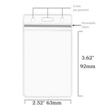 20 PCS Transparent PVC Vertical Plastic Card Sleeves Waterproof ID Card Sleeves Badges, ID Card Sleeves Badges