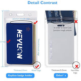 20 PCS Transparent PVC Vertical Plastic Card Sleeves Waterproof ID Card Sleeves Badges, ID Card Sleeves Badges