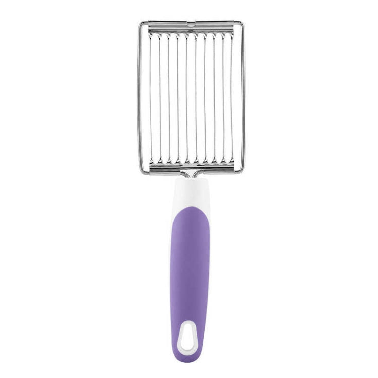 Tomato Luncheon Meat Slicer Non-slip Stainless Steel Fruit Cutter, Fruit Cutter(Orange), Fruit Cutter(Purple), Fruit Cutter(Blue), Fruit Cutter(Green) Fruit Cutter(Purple) Purple