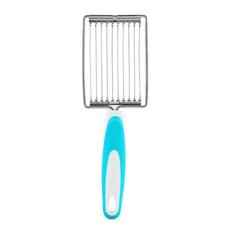 Tomato Luncheon Meat Slicer Non-slip Stainless Steel Fruit Cutter, Fruit Cutter(Orange), Fruit Cutter(Purple), Fruit Cutter(Blue), Fruit Cutter(Green) Fruit Cutter(Blue) Blue