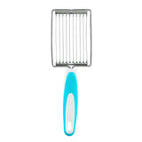 Tomato Luncheon Meat Slicer Non-slip Stainless Steel Fruit Cutter, Fruit Cutter(Orange), Fruit Cutter(Purple), Fruit Cutter(Blue), Fruit Cutter(Green) Fruit Cutter(Blue) Blue