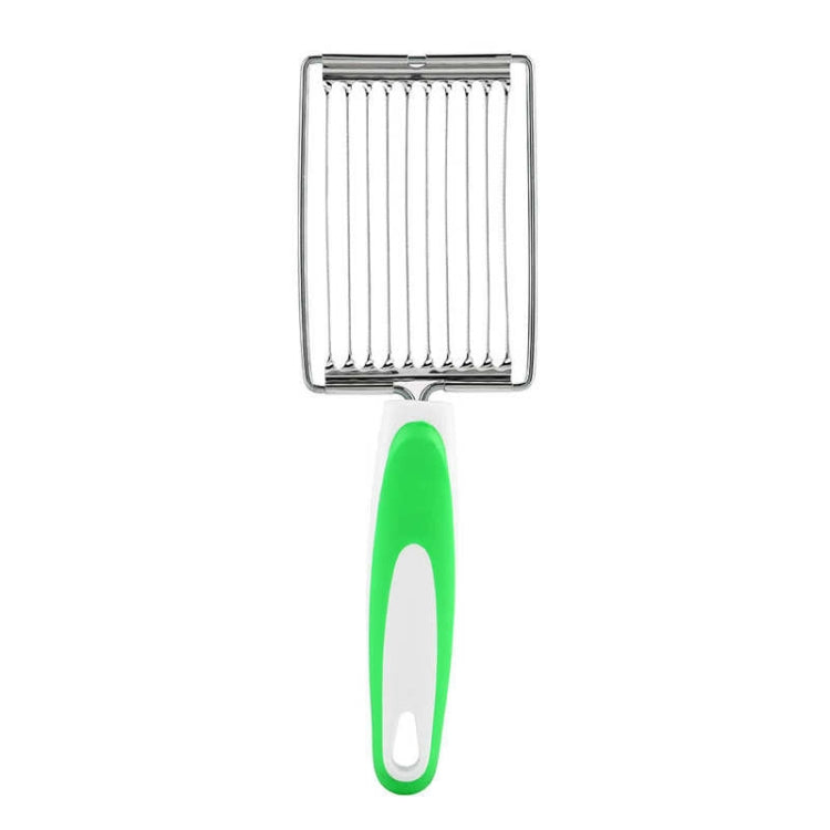 Tomato Luncheon Meat Slicer Non-slip Stainless Steel Fruit Cutter, Fruit Cutter(Orange), Fruit Cutter(Purple), Fruit Cutter(Blue), Fruit Cutter(Green) Fruit Cutter(Green) Green