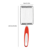 Tomato Luncheon Meat Slicer Non-slip Stainless Steel Fruit Cutter, Fruit Cutter(Orange), Fruit Cutter(Purple), Fruit Cutter(Blue), Fruit Cutter(Green)