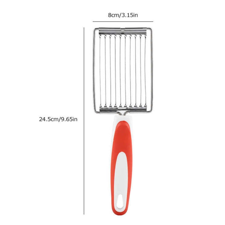 Tomato Luncheon Meat Slicer Non-slip Stainless Steel Fruit Cutter, Fruit Cutter(Orange), Fruit Cutter(Purple), Fruit Cutter(Blue), Fruit Cutter(Green)
