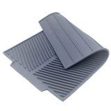 Silicone Drain Pad Kitchen Multifunctional Thermal Insulation Drying Pad, Grey, Green