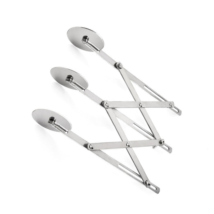 Stainless Steel Retractable Multipurpose Pizza Knife, Style:, 3 Wheeles, 4 Wheels, 5 Wheels, 6 Wheels, 7 Wheels, Two Headed 7 Wheels