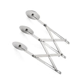 Stainless Steel Retractable Multipurpose Pizza Knife, Style:, 3 Wheeles, 4 Wheels, 5 Wheels, 6 Wheels, 7 Wheels, Two Headed 7 Wheels