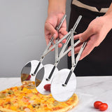 Stainless Steel Retractable Multipurpose Pizza Knife, Style:, 3 Wheeles, 4 Wheels, 5 Wheels, 6 Wheels, 7 Wheels, Two Headed 7 Wheels