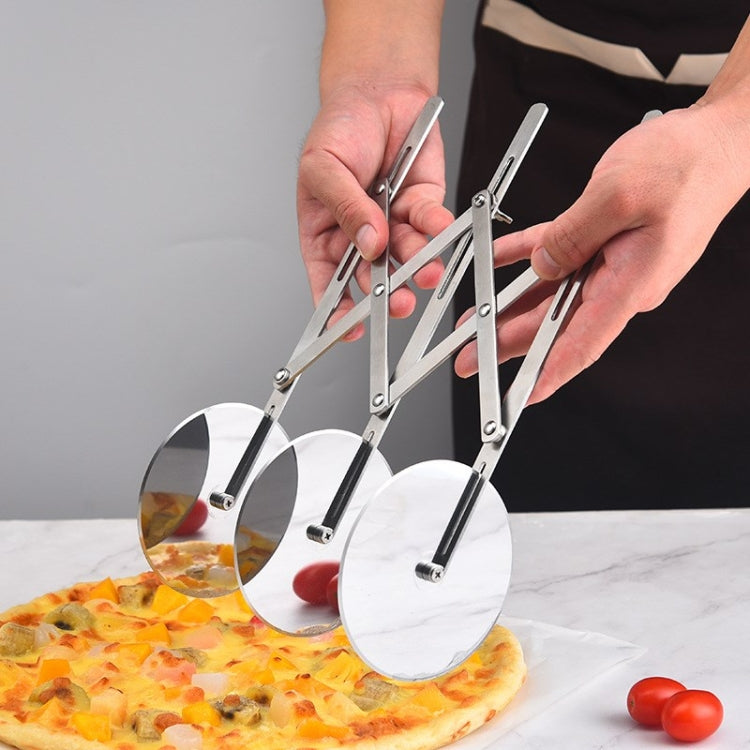 Stainless Steel Retractable Multipurpose Pizza Knife, Style:, 3 Wheeles, 4 Wheels, 5 Wheels, 6 Wheels, 7 Wheels, Two Headed 7 Wheels