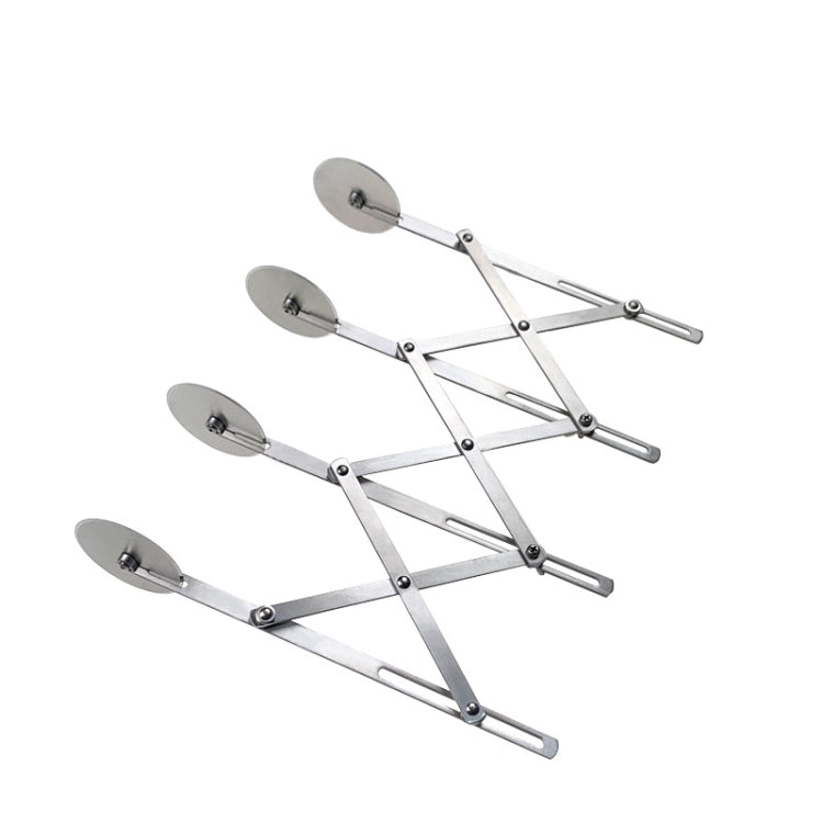 Stainless Steel Retractable Multipurpose Pizza Knife, Style:, 3 Wheeles, 4 Wheels, 5 Wheels, 6 Wheels, 7 Wheels, Two Headed 7 Wheels