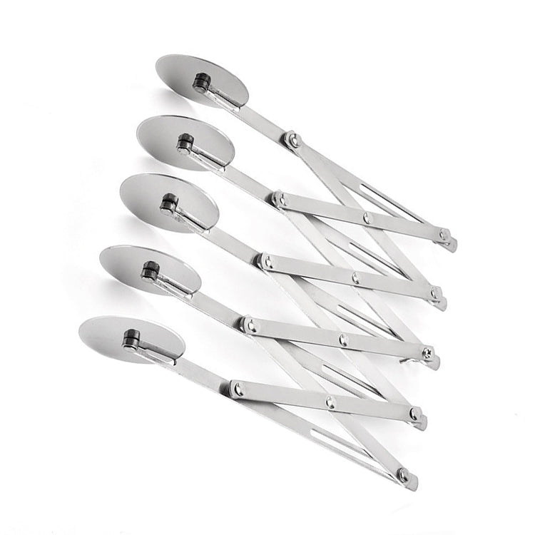 Stainless Steel Retractable Multipurpose Pizza Knife, Style:, 3 Wheeles, 4 Wheels, 5 Wheels, 6 Wheels, 7 Wheels, Two Headed 7 Wheels