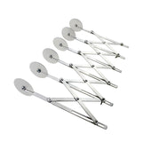 Stainless Steel Retractable Multipurpose Pizza Knife, Style:, 3 Wheeles, 4 Wheels, 5 Wheels, 6 Wheels, 7 Wheels, Two Headed 7 Wheels