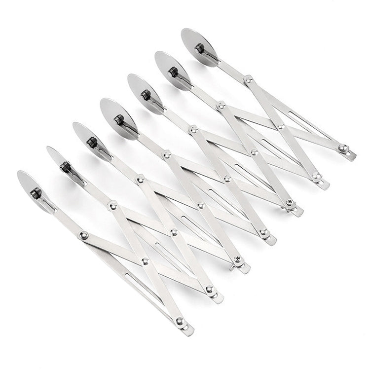 Stainless Steel Retractable Multipurpose Pizza Knife, Style:, 3 Wheeles, 4 Wheels, 5 Wheels, 6 Wheels, 7 Wheels, Two Headed 7 Wheels