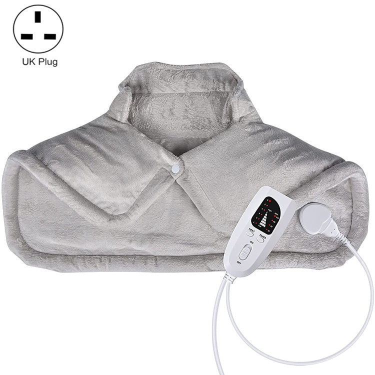 Electric Heated Thermal Shawl On The Back And The Neck, UK Plug (Creamy-white), EU Plug (Creamy-white), US Plug (Creamy-white), AU Plug (Creamy-white), UK Plug (Dark Gray), EU Plug (Dark Gray), AU Plug (Dark Gray)