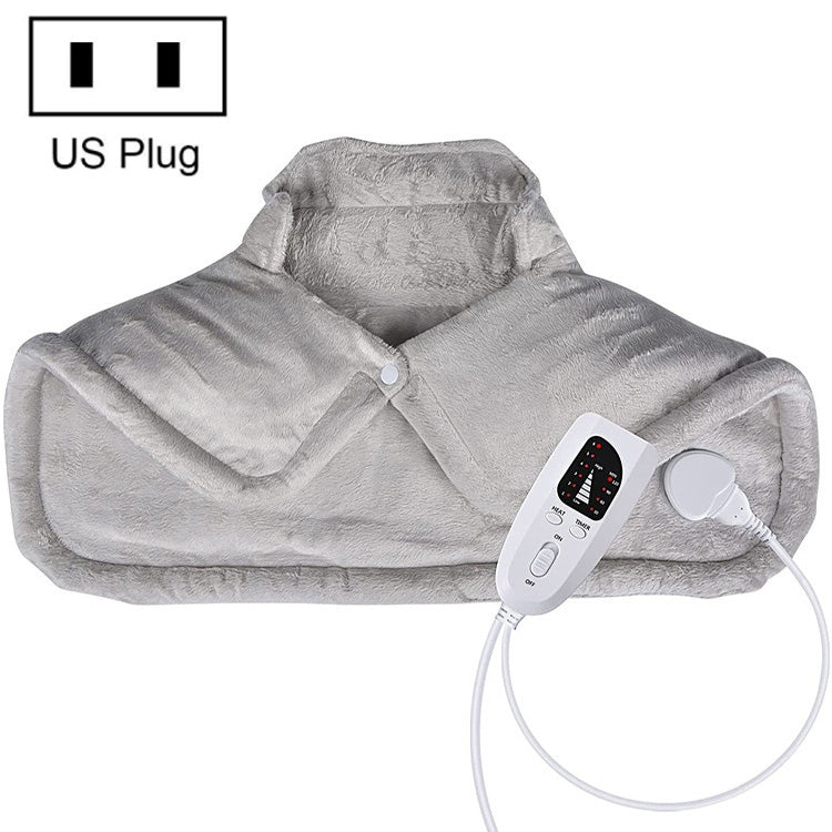 Electric Heated Thermal Shawl On The Back And The Neck, UK Plug (Creamy-white), EU Plug (Creamy-white), US Plug (Creamy-white), AU Plug (Creamy-white), UK Plug (Dark Gray), EU Plug (Dark Gray), AU Plug (Dark Gray)