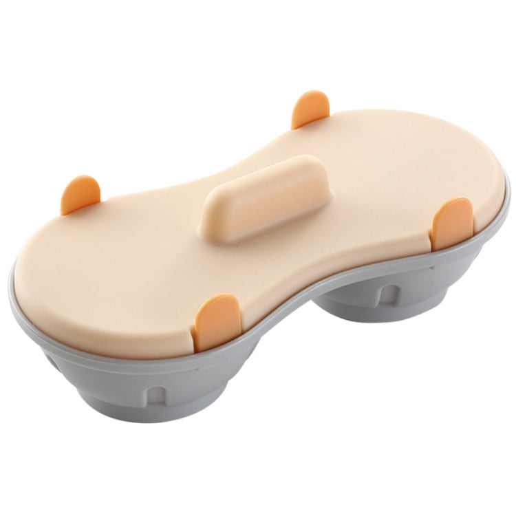 Two-compartment Steamed Egg Box Microwave Steamed Egg Plate Egg Mold, Egg Plate (Blue), Egg Plate (Orange) Egg Plate (Orange) Orange