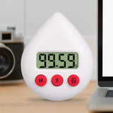 Water Drop Electronic Timer Student Learning Reminder, White, Black, Orange, Green, Blue, Light Pink, Yellow Green, Light Green White