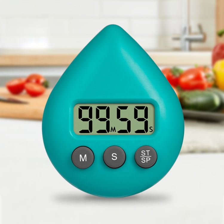 Water Drop Electronic Timer Student Learning Reminder, White, Black, Orange, Green, Blue, Light Pink, Yellow Green, Light Green Green