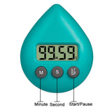 Water Drop Electronic Timer Student Learning Reminder, White, Black, Orange, Green, Blue, Light Pink, Yellow Green, Light Green