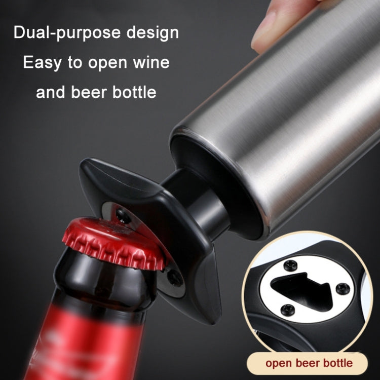 Kitchen Stainless Steel Wine Bottle Opener Household Tools, True Color, Black