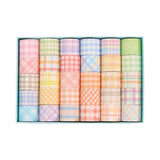 Small Fresh Lattice Salt Series Hand Account Tape Set, 60 Rolls 1.5cm x 2m, 30 Rolls 3cm x 2m