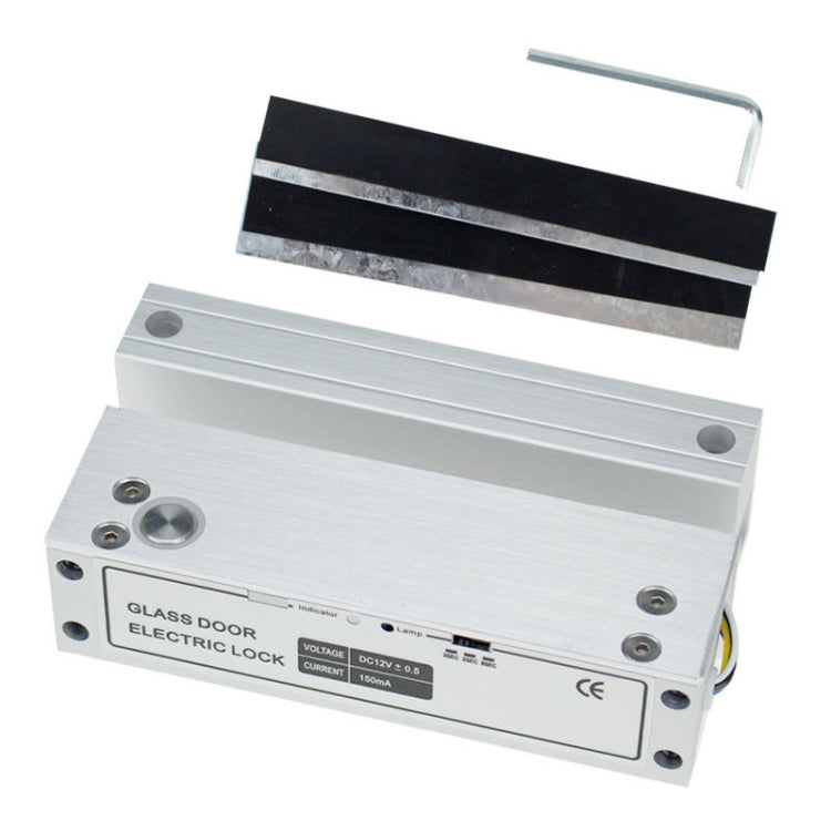 Top And Bottom Frameless Glass Door Aluminum Alloy Electric Mortise Lock, Left, Right