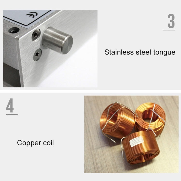 Top And Bottom Frameless Glass Door Aluminum Alloy Electric Mortise Lock, Left, Right